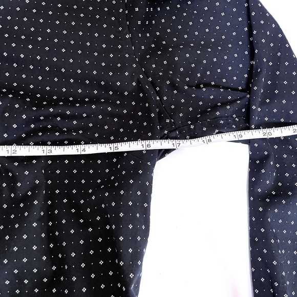 2/$30 Banana Republic Factory Black Shirt Diamond Print Sz 4 - Picture 7 of 10
